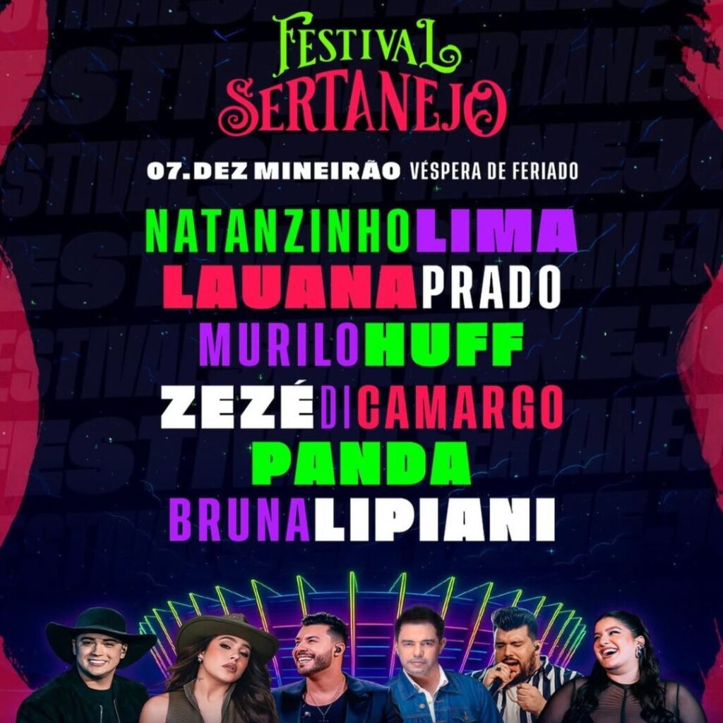 FESTIVAL SERTANEJO INGRESSO CUPOM DE DESCONTO CODIGO LINK NATANZINHO LIMA LAUANA PRADO MURILO HUFF ZEZE DI CAMARGO PANDA